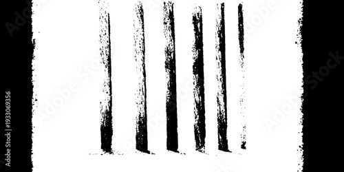 High contrast abstract stencil of window blinds stripes for modern design