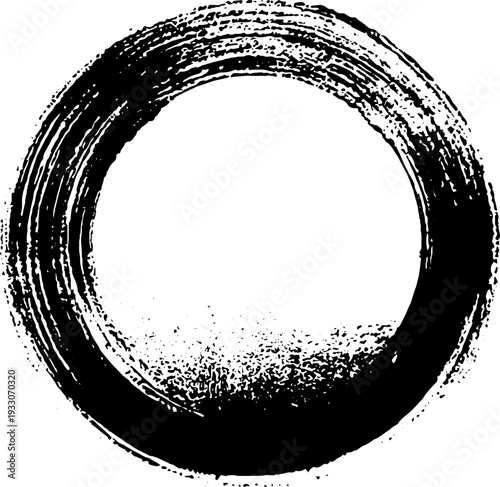 High contrast stencil of melting snow ring on window sill