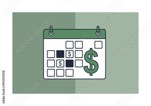 Calendar Page Marked With Dollar Symbols Illustrating Financial Planning And Business Budgeting Concepts For Income Growth