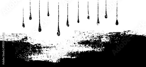 Abstract raindrop trails on windshield stencil design for decorative projects