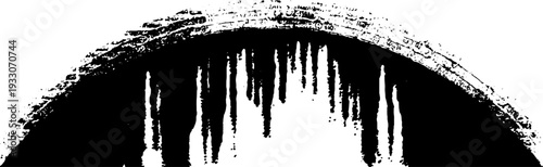 High contrast abstract windshield wiper arc stencil design