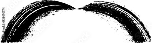 Abstract windshield wiper arc in high contrast stencil design