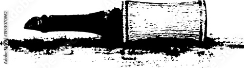 Abstract wine cork texture in high contrast stencil style for creative design projects