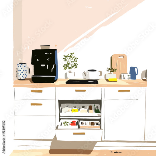 Minimalist Kitchen with Concealed Appliances