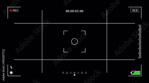 Wallpaper Mural Camcorder interface overlay with alpha channel. 4k animation Torontodigital.ca