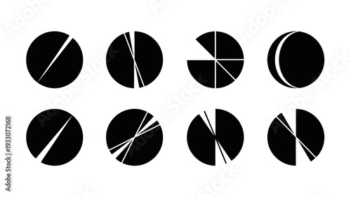 Abstract Geometric Circles with Dividing Lines and Segments