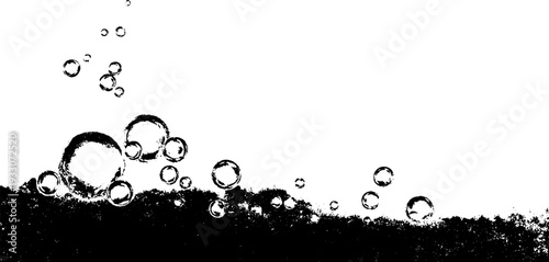 Abstract high contrast yeast bubble and foam stencil design for creative art
