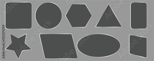 Liquid glass button interface, light frame banner set, glass panel set. Light glass box frame with neon effect for square ux icon. Light png banner collection with glow effect, vector illustration. Gl