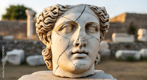 Ancient Marble Head - A Glimpse into Deloss Hellenistic Past.