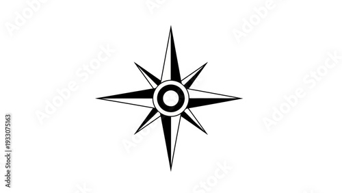 Compass Rose Wind Rose Navigation Symbol Nautical Star Map Direction Icon