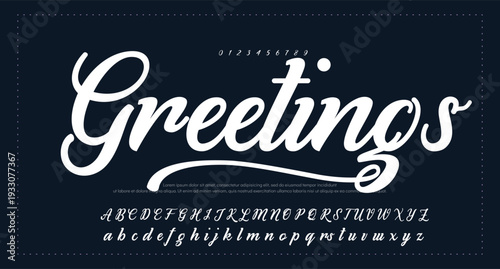 Script Font Alphabet Typography