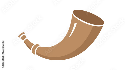 Hunting Horn, Ancient Musical Instrument, Woodwind, Signal Device, Isolated