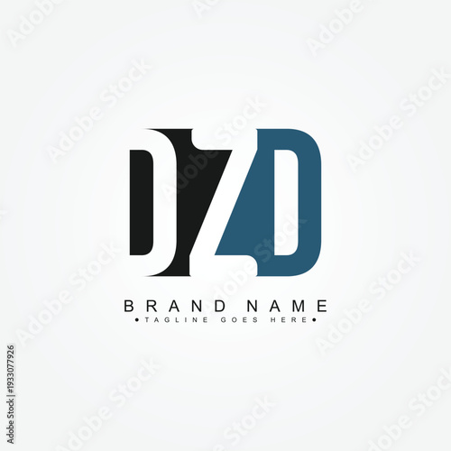 DZD Vector Logo Template - Creative Icon for Initial Letters D, Z and D