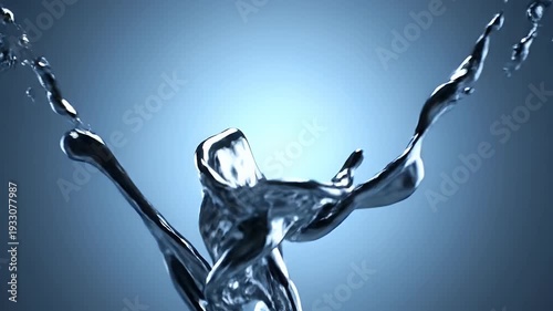 Dynamic Water Flow - Captivating Fluid Motion in Abstract Form.