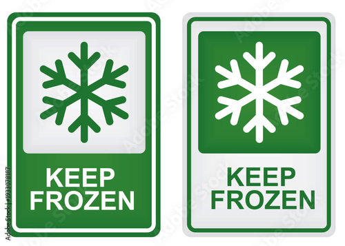 Keep frozen sign. vector illustration