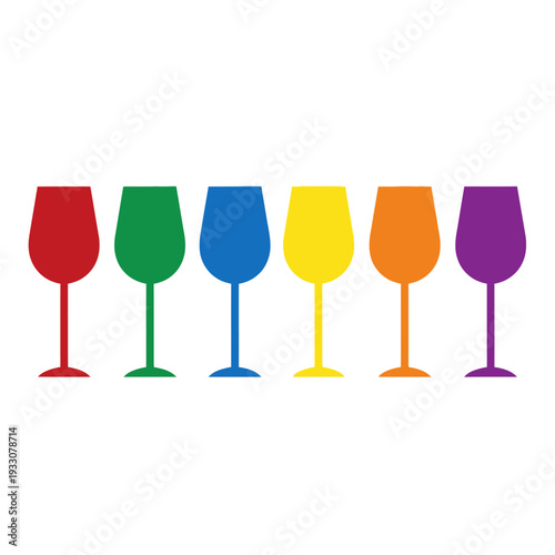 Rainbow Wine Glasses Collection: Pride Celebration and Diversity