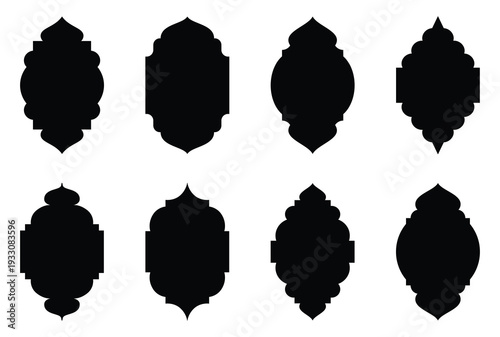 ramadan kareem set stylish frame. 