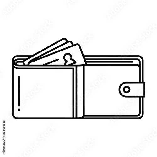 Brown leather wallet open to reveal cash and cards inside