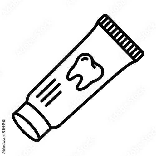 Minimalist toothpaste tube design showcasing oral care product