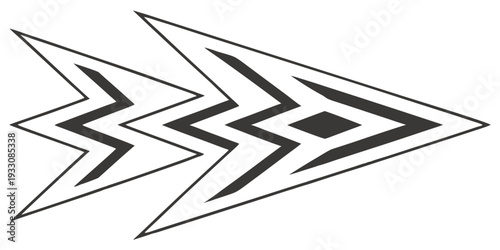 Abstract geometric pattern with sharp angles and dynamic lines creating a sense of movement Vector