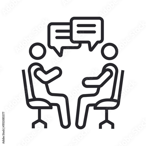 consultation icons outline and Flat Style,transparent background