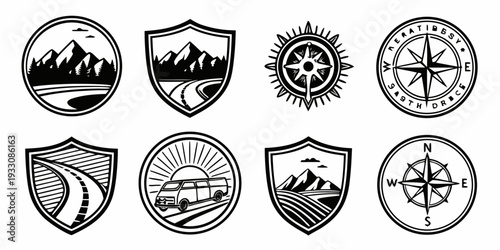 A collection of various crests and badges from different organizations and institutions Vector