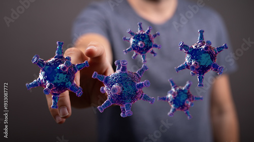 Abstract 3D illustration of...