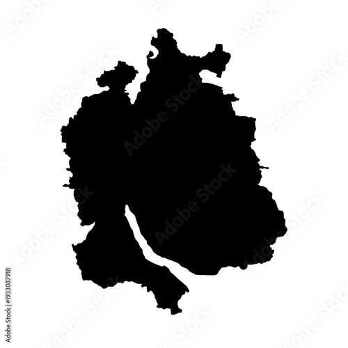 Zurich Switzerland map silhouette vector illustration