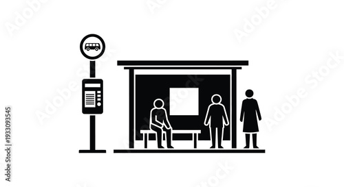 illustration of a bus stop