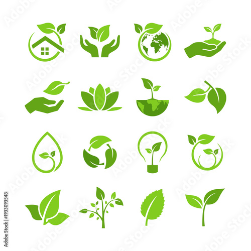 Green Eco And Environment Icon Collection