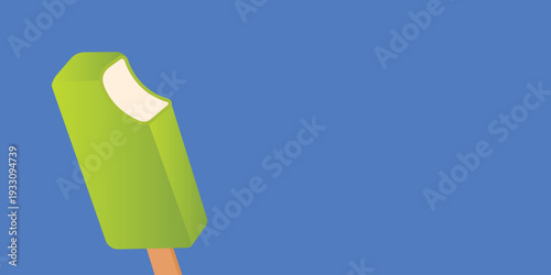 Simple ice cream background template design. Food banner promotion and presentation