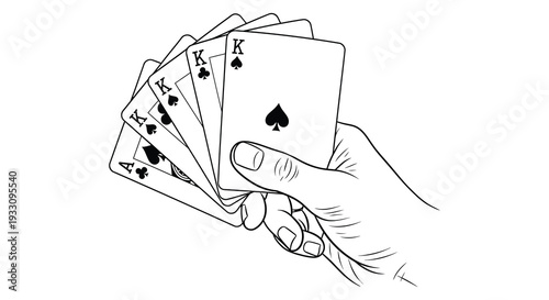 playing cards in hand