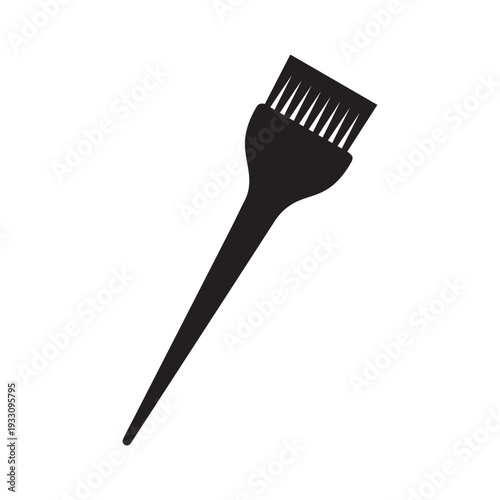 Black and white hair dye brush silhouette
