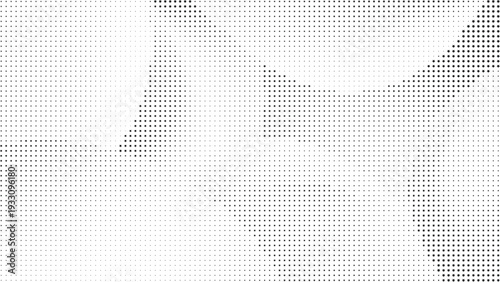Black star halftone abstract wavy background with copy space, Black star dotted pattern with flowing abstract wave lines