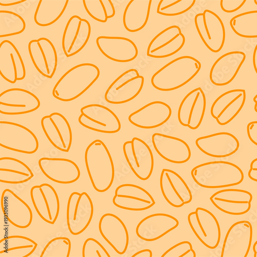 doodle peanut seamless pattern background. doodle peanuts pattern for packaging. 