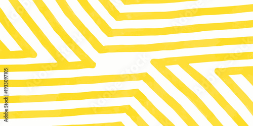 Abstract yellow and white striped background with a hand painted feel