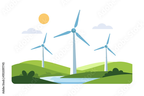 Image icon turbines vector no energy text letters simple white generation composition