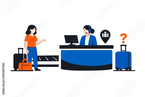 Service no generation icon image white luggage vector simple help text composition