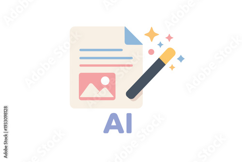 Palette image icon wand minimal document svg simple background generation vector magic