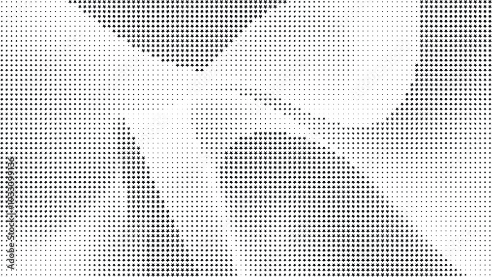 Fototapeta premium Dark star halftone abstract background with jagged texture, Dark star dotted abstract pattern sharp edge modern background