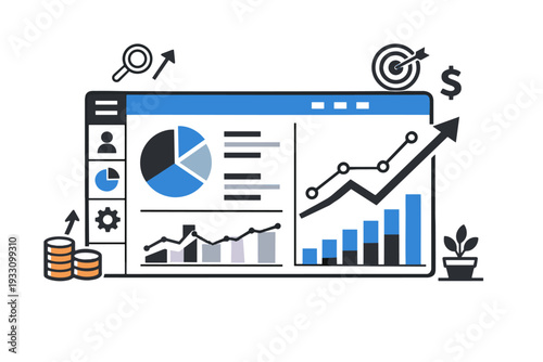 Icon no dashboard image svg white flat growth vector modern generation isolated