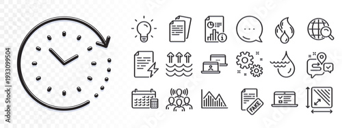 Square area, Fake news and Investment graph line icons for web app. Glare of light effect. Message icon. Pack of Light bulb, Work, Web lectures pictogram icons. Vector