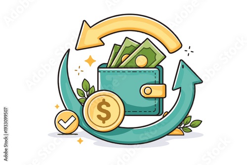 Gradients vector numbers isolated no refund icon concept style image simple generation