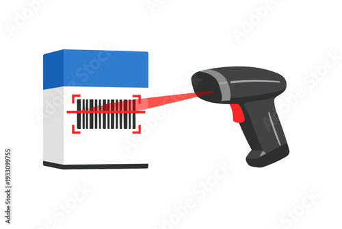 Simple no product background scanning image vector generation minimal concept modern icon