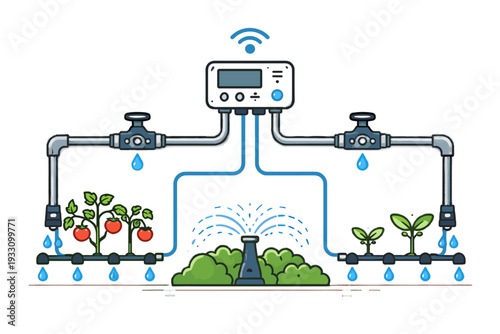 Letters drops background irrigation clean vector simple icon svg image no generation