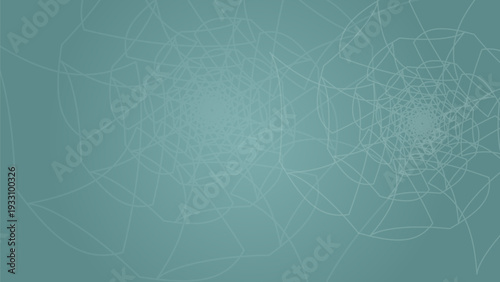 Minimal abstract spiral line pattern on muted teal gradient background