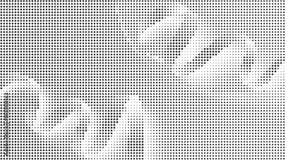 Fototapeta premium Dark blue star pattern overlay abstract background on white, Blue star textured pattern overlay clean abstract background