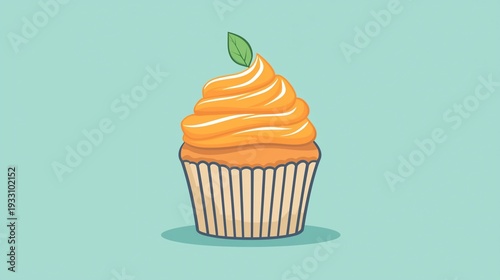 Sweet cupcake illustration, simple design