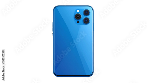 Modern Smartphone Back View Mockup with Dual Cameras – Minimal Flat Vector, Angled Composition