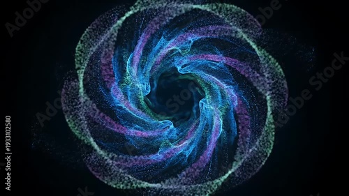 Abstract digital art of a swirling vortex with vibrant colors.